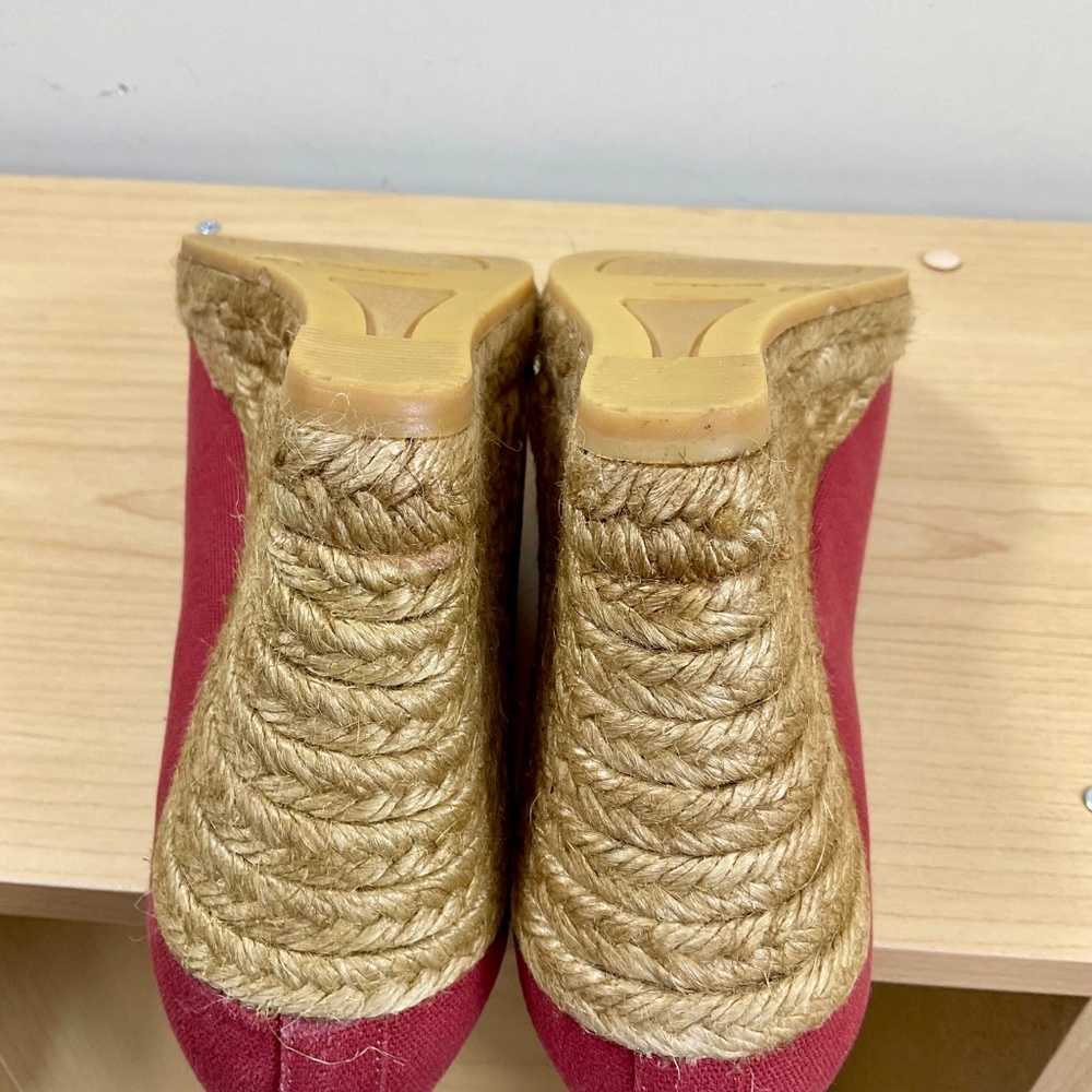 Viscata Barcelona Espadrille Wedge Heels Red (39) - Picture 6 of 10